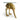 Large Gold "Head-Buried" Ostrich Side Table w/ Glass Top
