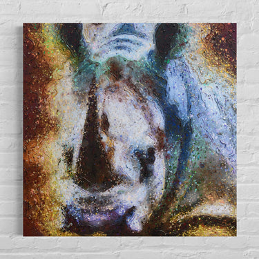 RHINO LIMITED EDITION CANVAS PRINT BY DANIEL LAURENCE