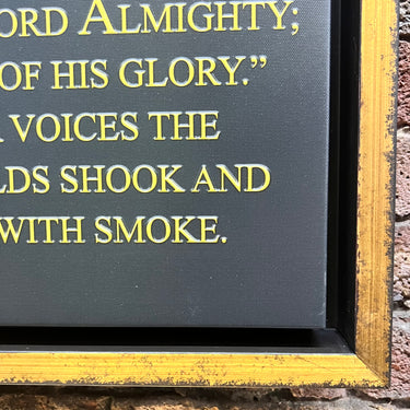 ISAIAH 6:1-4 FRAMED TYPOGRAPHY SCRIPTURE PRINT ON CANVAS