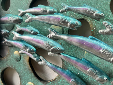 FISH SHOAL WALL SCULPTURE BY DANIEL LAURENCE