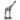 SMALL COURTNEY BLACK NICKEL HOLLOW GIRAFFE SCULPTURE