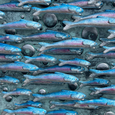 IRIDESCENT FISH SHOAL PANEL BY DANIEL LAURENCE