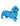 BLUE LAUGHING DACHSHUND FIGURE